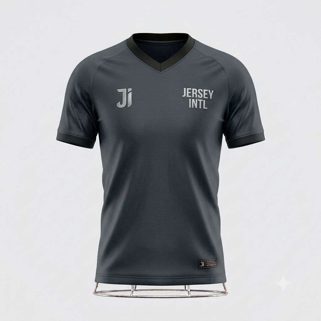 JERSEY INTL (JI) Branded 'Stealth Carbon Gold' Elite Performance Soccer Jersey - Minimalist Edition (Blank Back Kit)