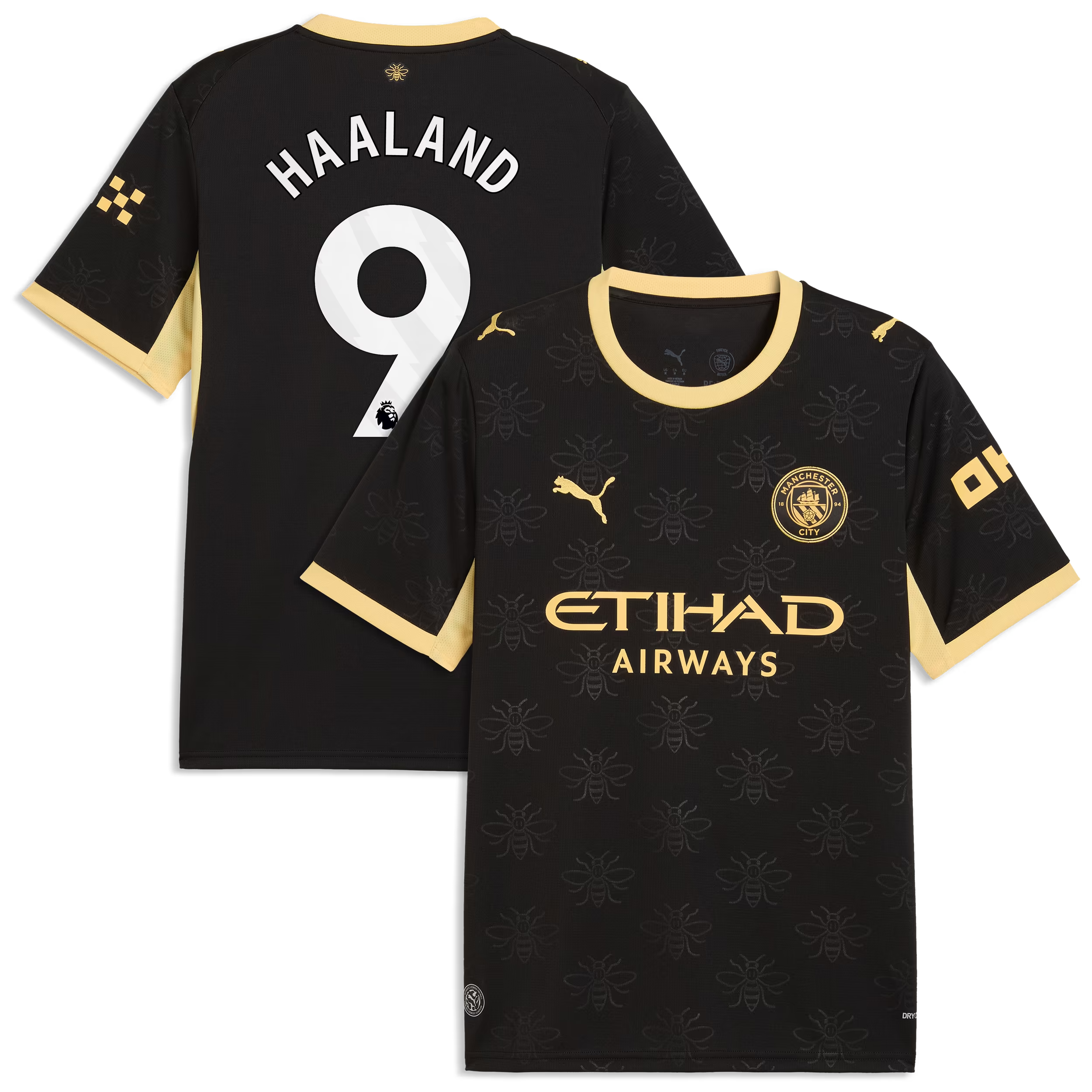 JERSEY INTL (JI) Erling Haaland Manchester City 2026/27 Away Replica Jersey - Black