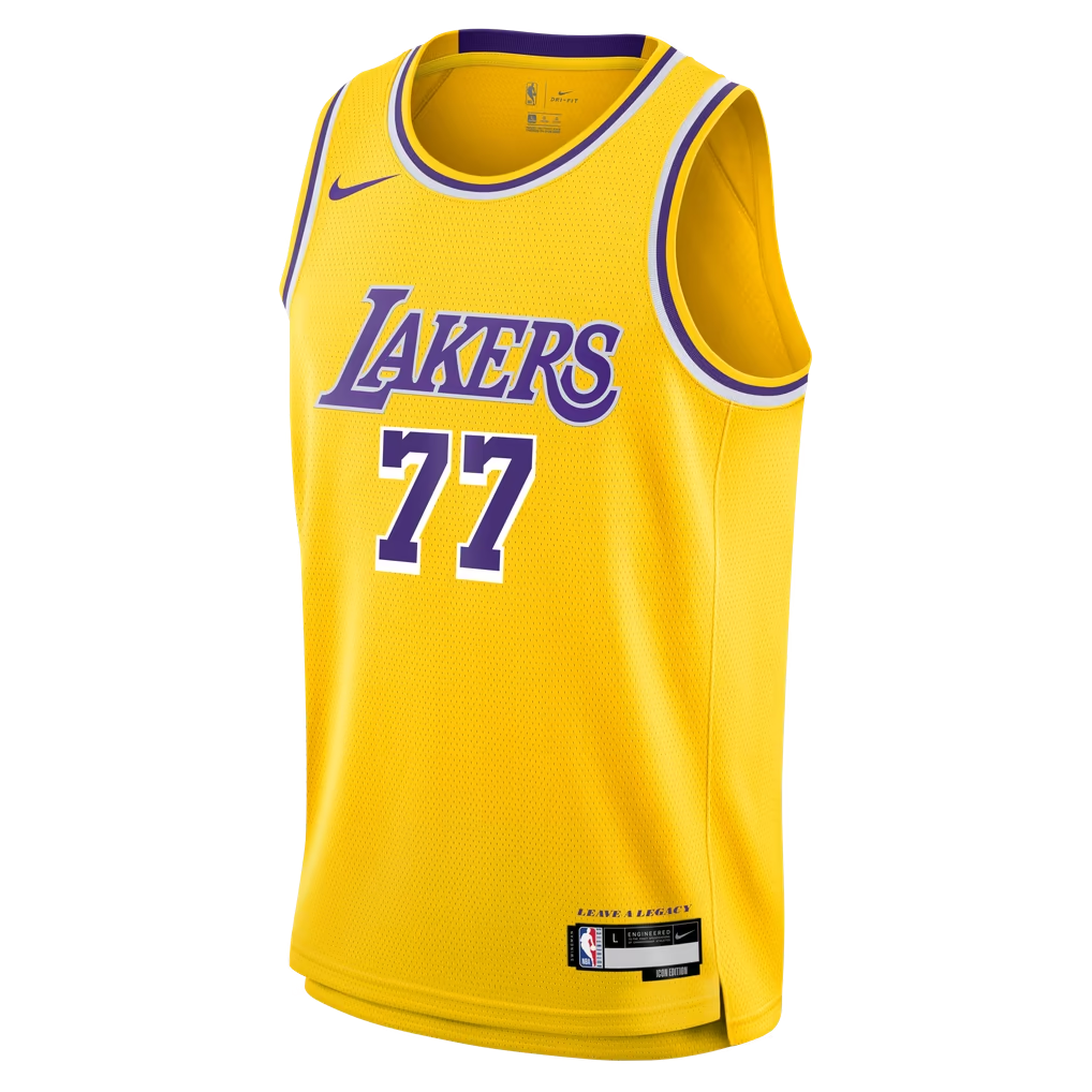 JERSEY INTL (JI) Luka Dončić Los Angeles Lakers Unisex Swingman Jersey - Icon Edition - Gold