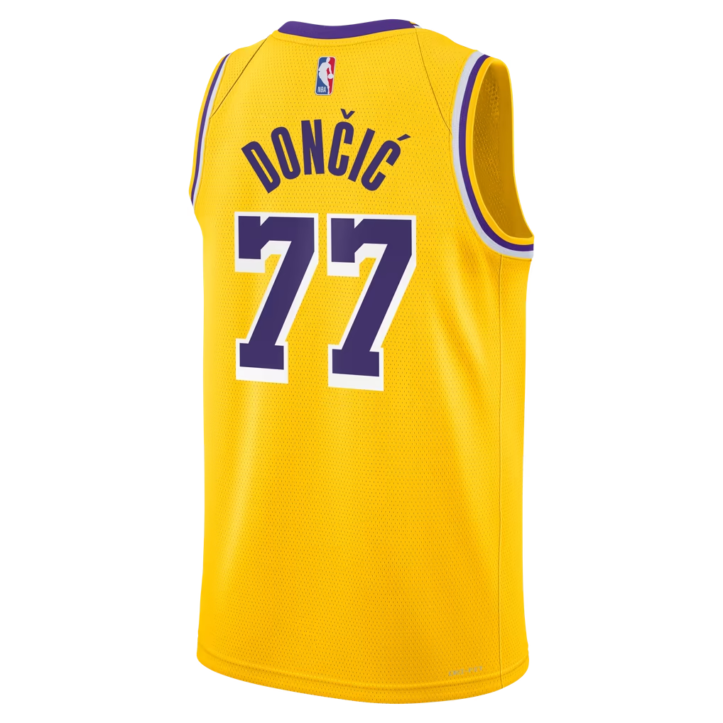 JERSEY INTL (JI) Luka Dončić Los Angeles Lakers Unisex Swingman Jersey - Icon Edition - Gold
