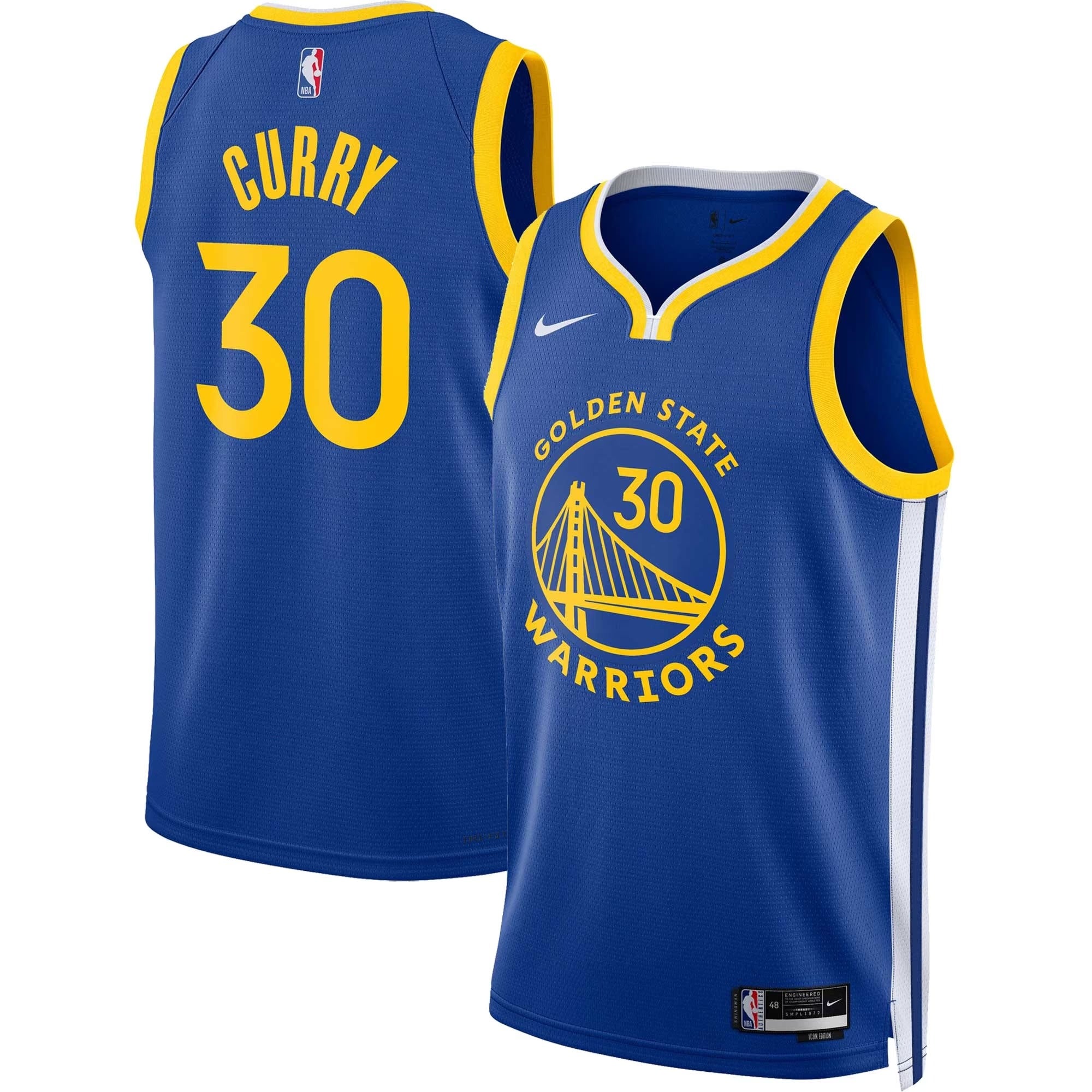 JERSEY INTL (JI) Stephen Curry Golden State Warriors Unisex Swingman Jersey - Icon Edition - Royal