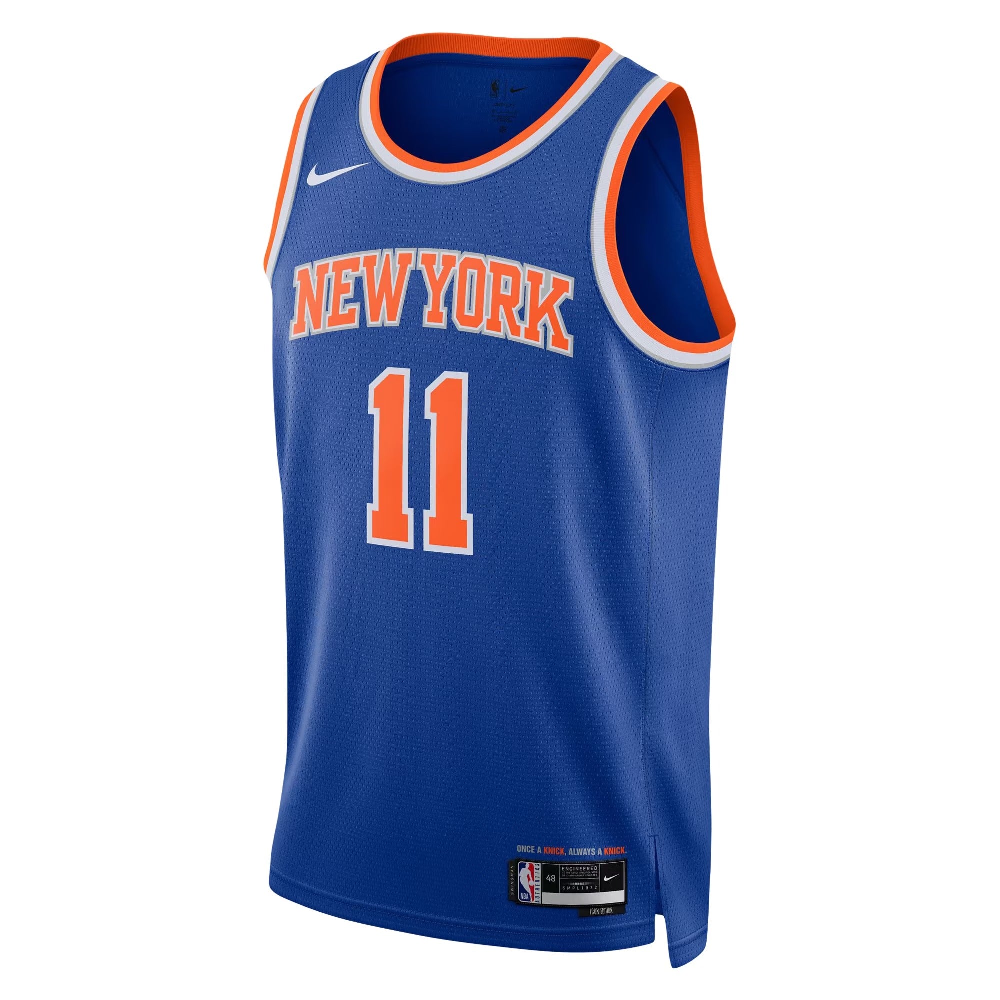 JERSEY INTL (JI) Jalen Brunson New York Knicks Unisex Swingman Jersey - Icon Edition - Blue