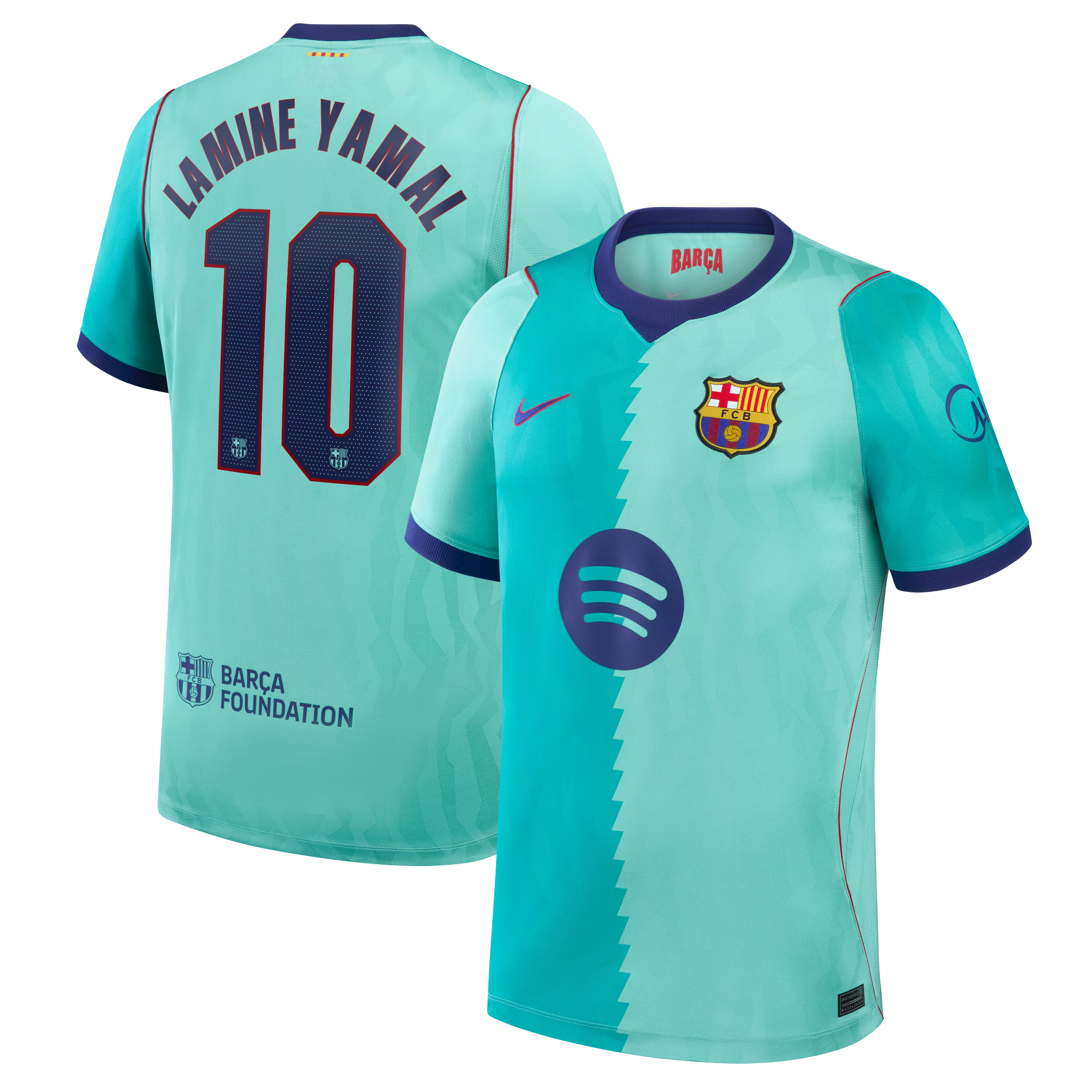 JERSEY INTL (JI) Yamal Barcelona 2026/27 Third Stadium Replica Jersey - Turquoise