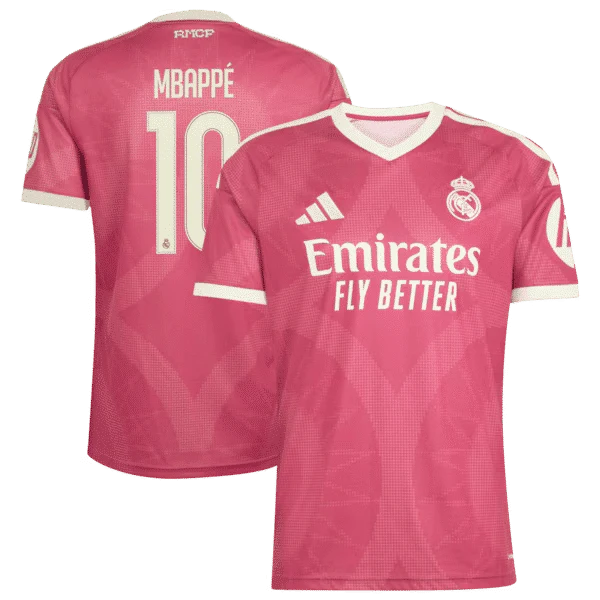 JERSEY INTL (JI) Kylian Mbappé Real Madrid 2026/27 Third Replica Jersey - Pink
