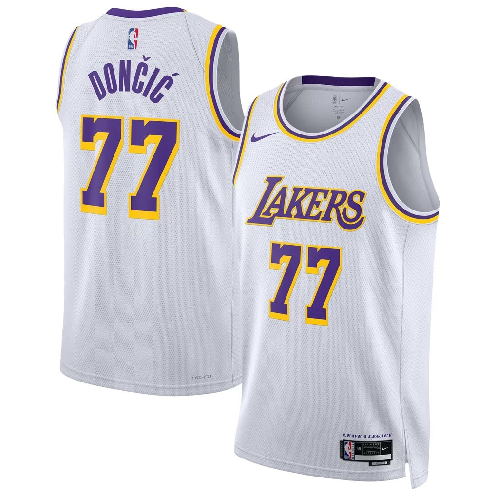 JERSEY INTL (JI) Luka Dončić Los Angeles Lakers Unisex Swingman Jersey - Association Edition - White