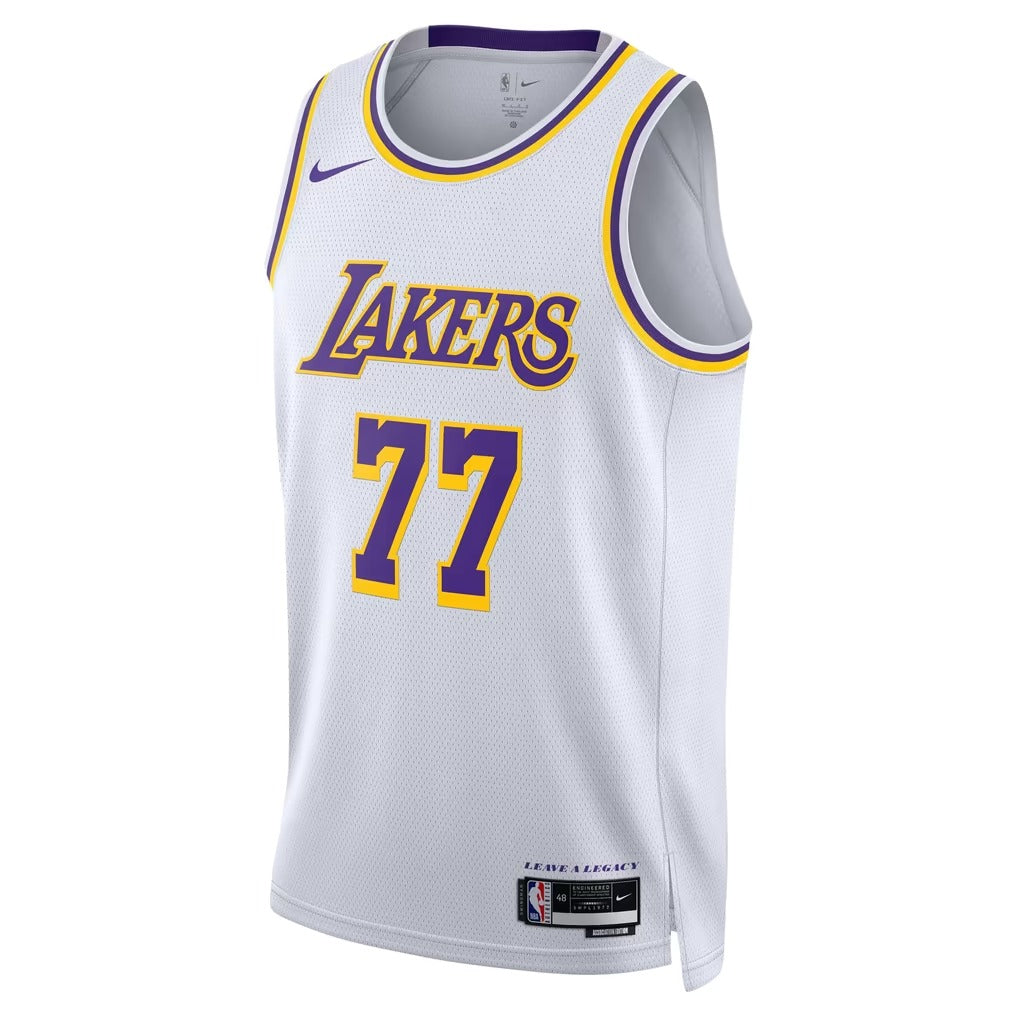 JERSEY INTL (JI) Luka Dončić Los Angeles Lakers Unisex Swingman Jersey - Association Edition - White