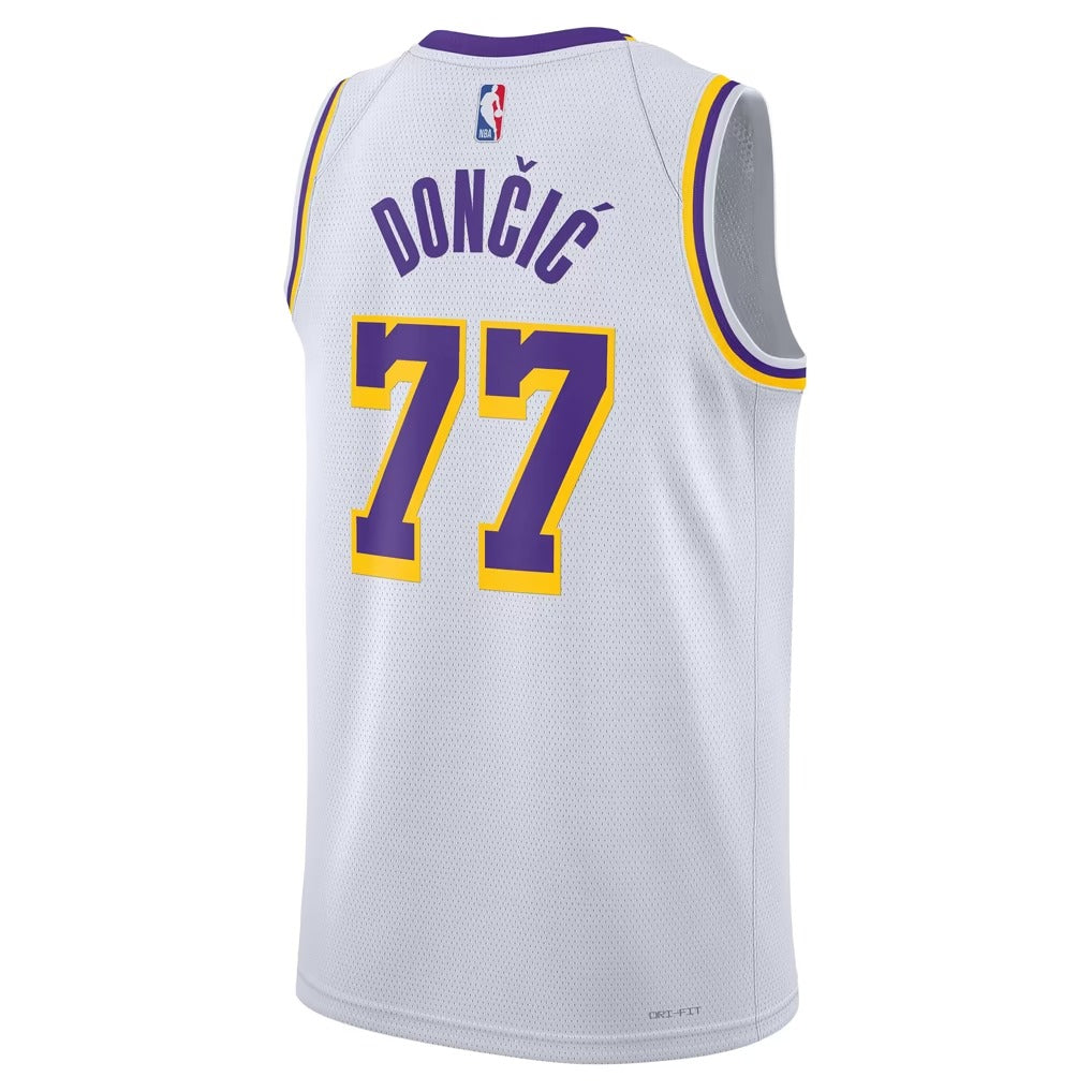 JERSEY INTL (JI) Luka Dončić Los Angeles Lakers Unisex Swingman Jersey - Association Edition - White