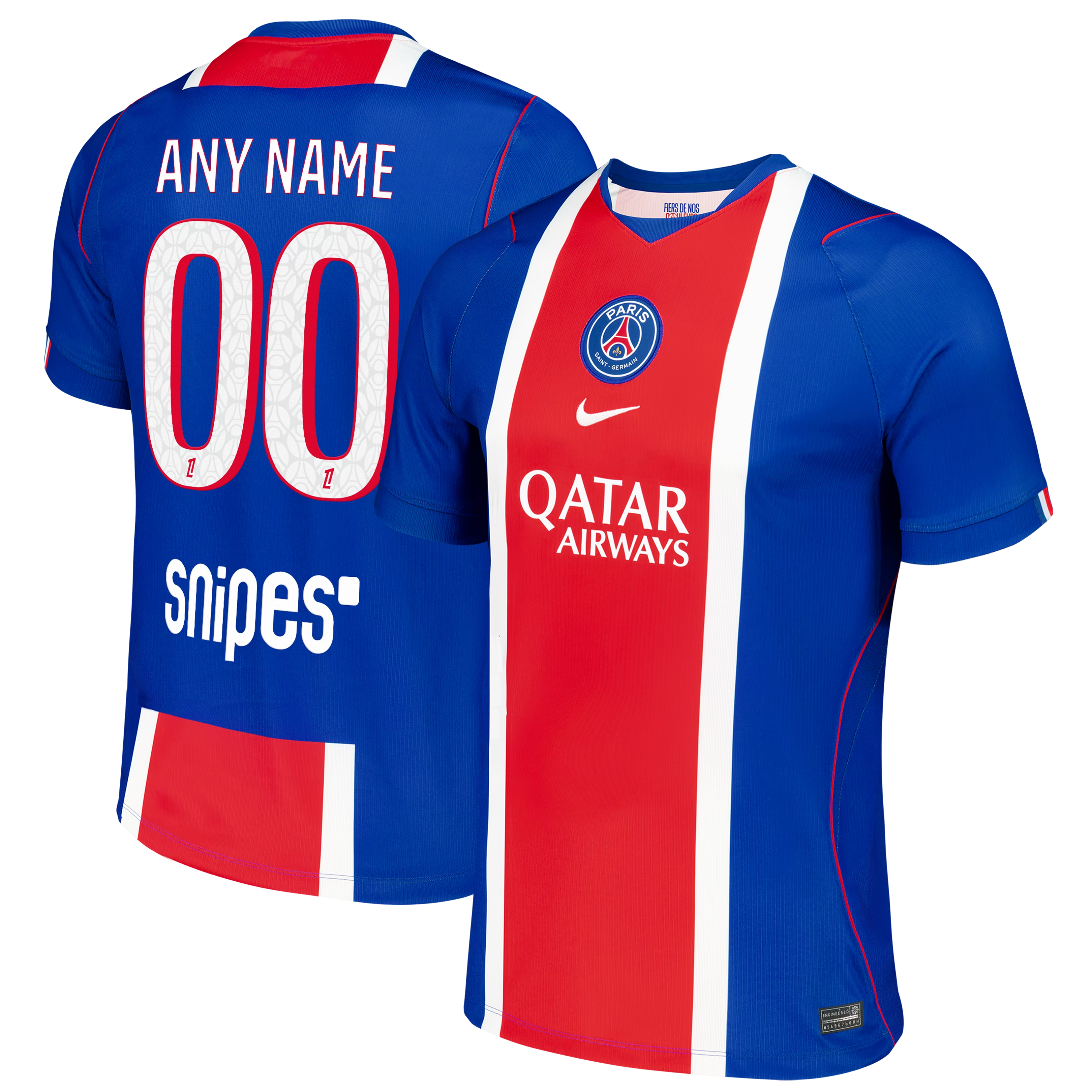 JERSEY INTL (JI) Paris Saint-Germain 2026/27 Home Stadium Replica Custom Jersey - Blue