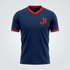 JERSEY INTL (JI) Branded Men’s Navy & Red Performance Soccer Jersey – Adult Short-Sleeve Football Shirt