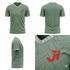 JERSEY INTL (JI) Branded Reflex Eco Sustainable Performance Jersey - Sage Green &amp; Reflective Silver - Adult Recycled Athletic Shirt