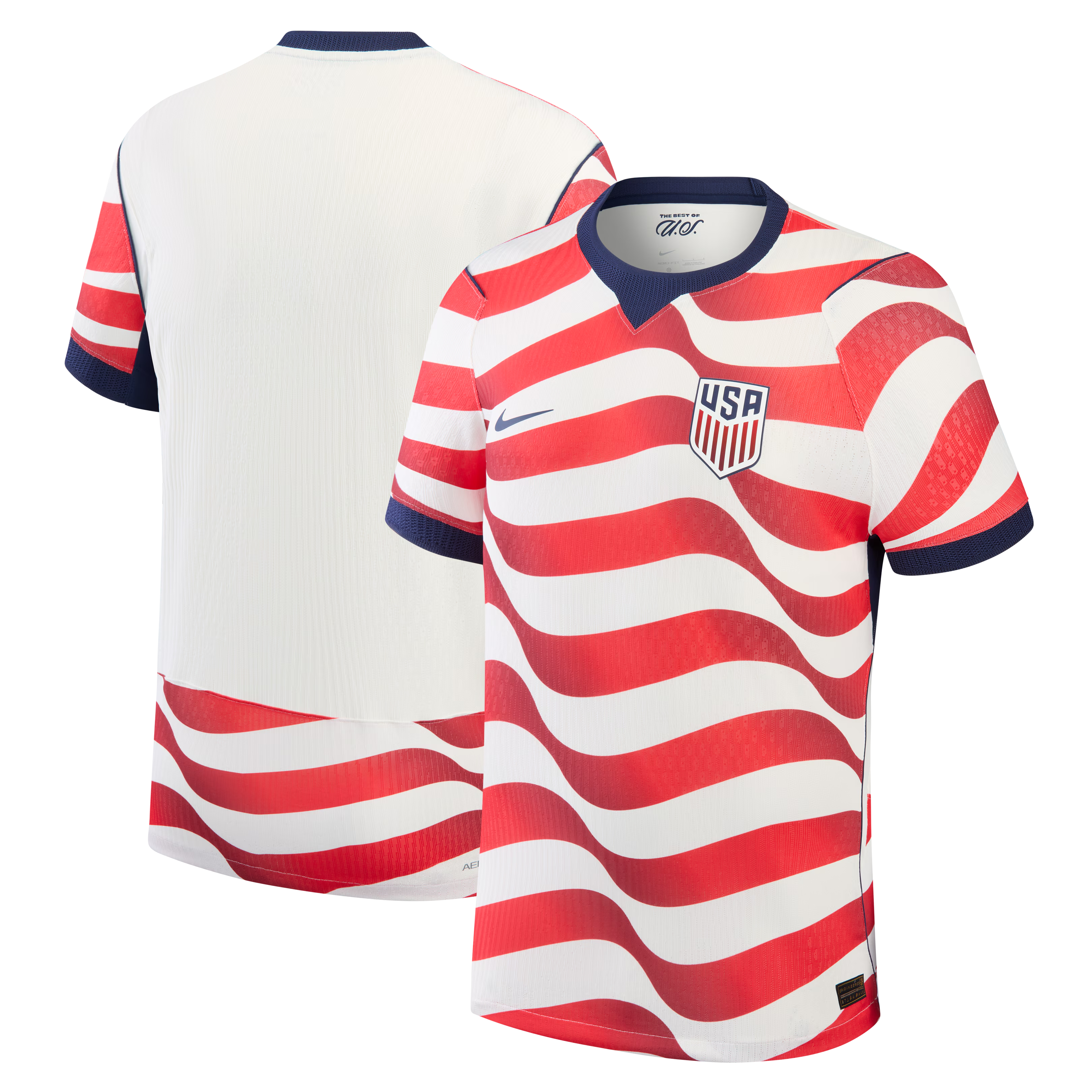 JERSEY INTL (JI) Custom Clean White Soccer Jersey USMNT - National Stars Home Fan Top