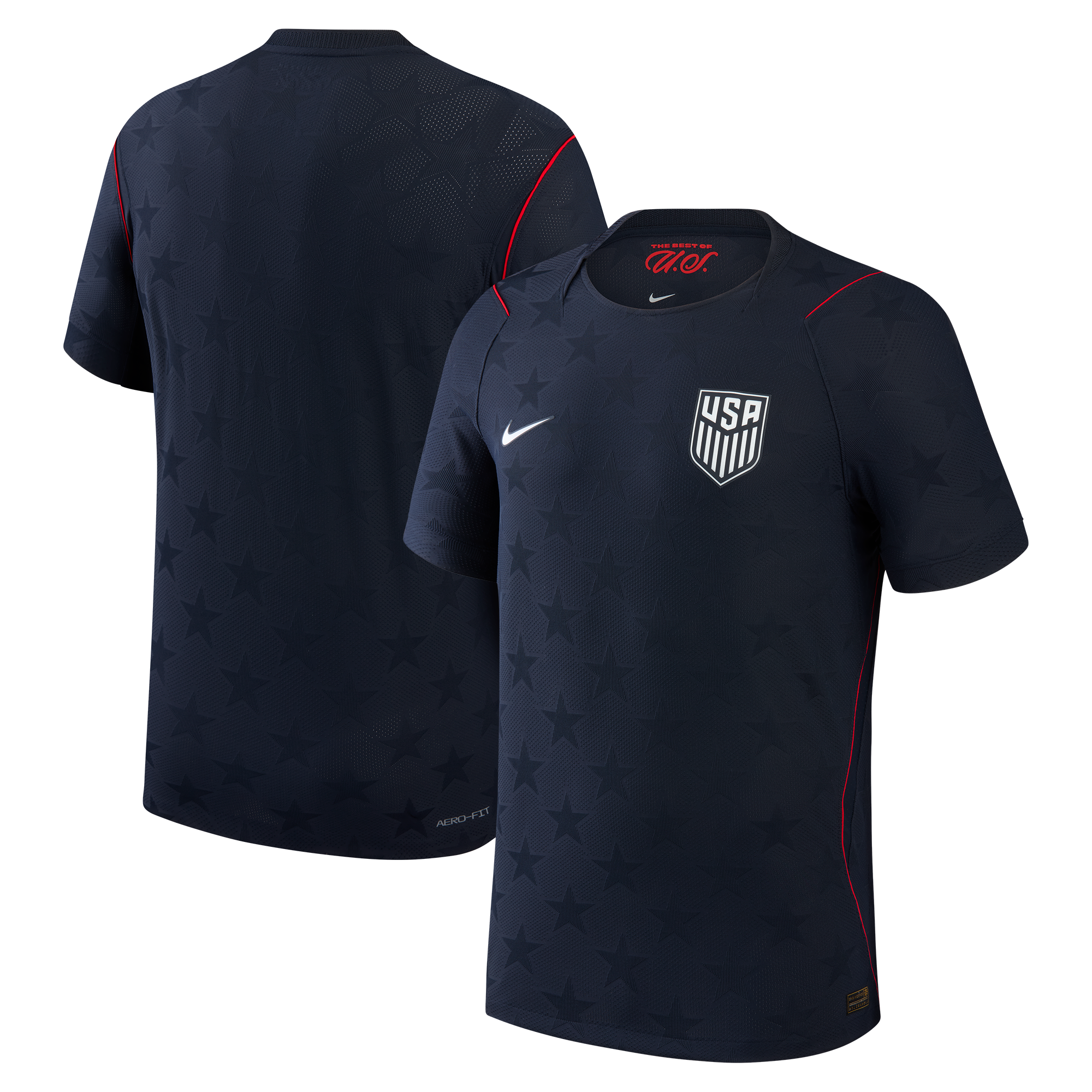 JERSEY INTL (JI) Custom Deep Blue Soccer Jersey - National Stars Away Fan Top USMNT