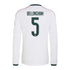 Jude Bellingham Real Madrid  2026/27 Home  Long Sleeve Replica Jersey - White