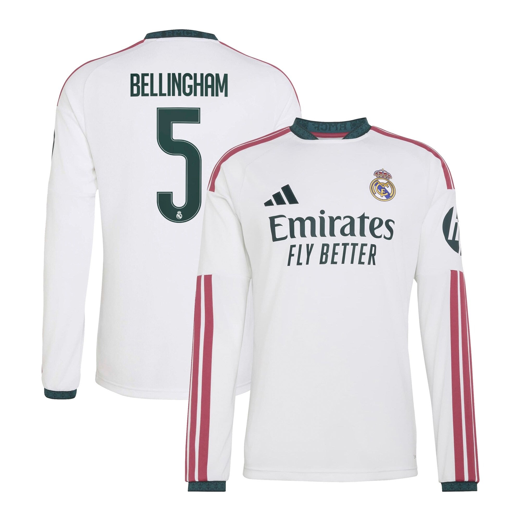 Jude Bellingham Real Madrid  2026/27 Home  Long Sleeve Replica Jersey - White