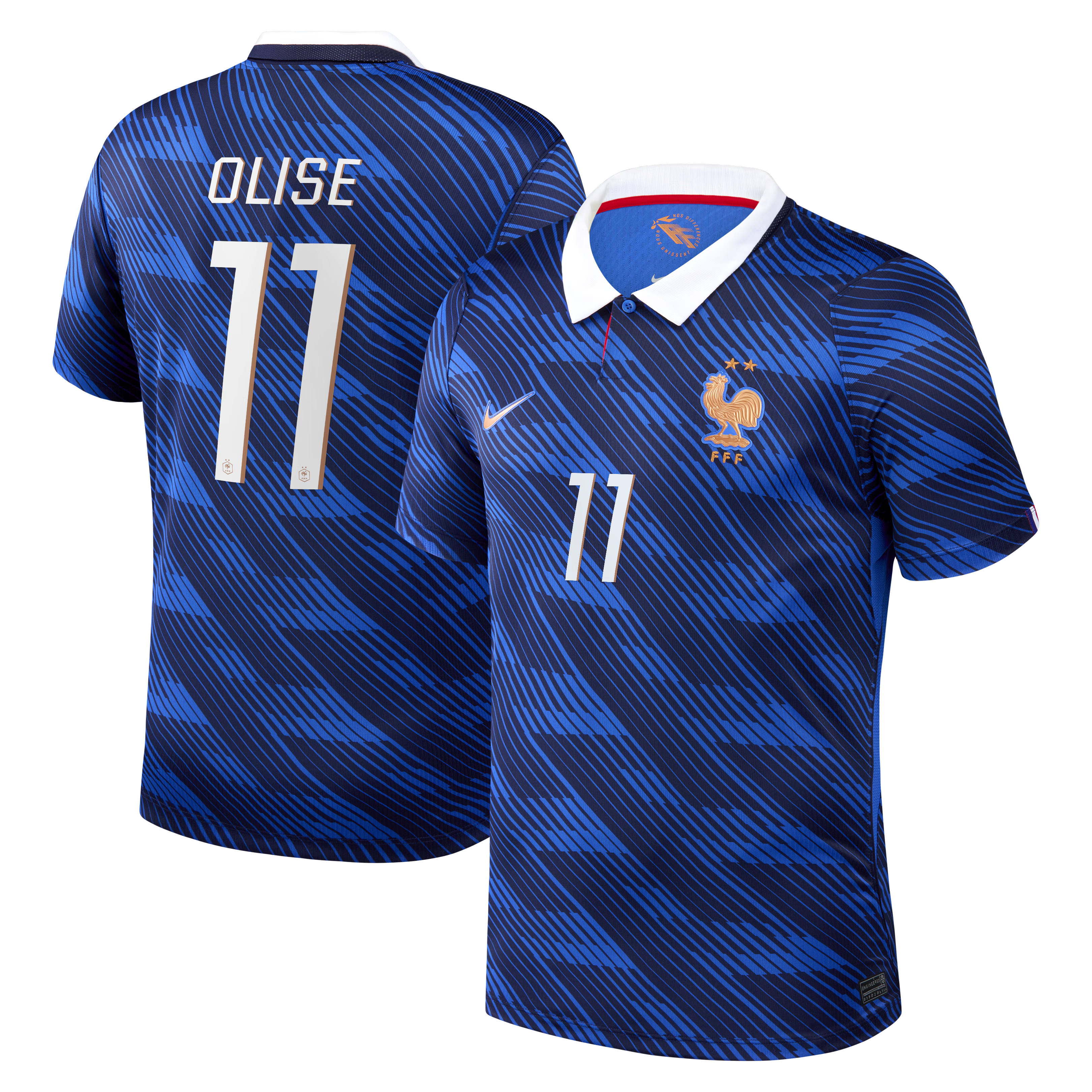 Michael Olise France National Team Jersey Intl - 2026 Home Stadium  Replica Jersey - Blue