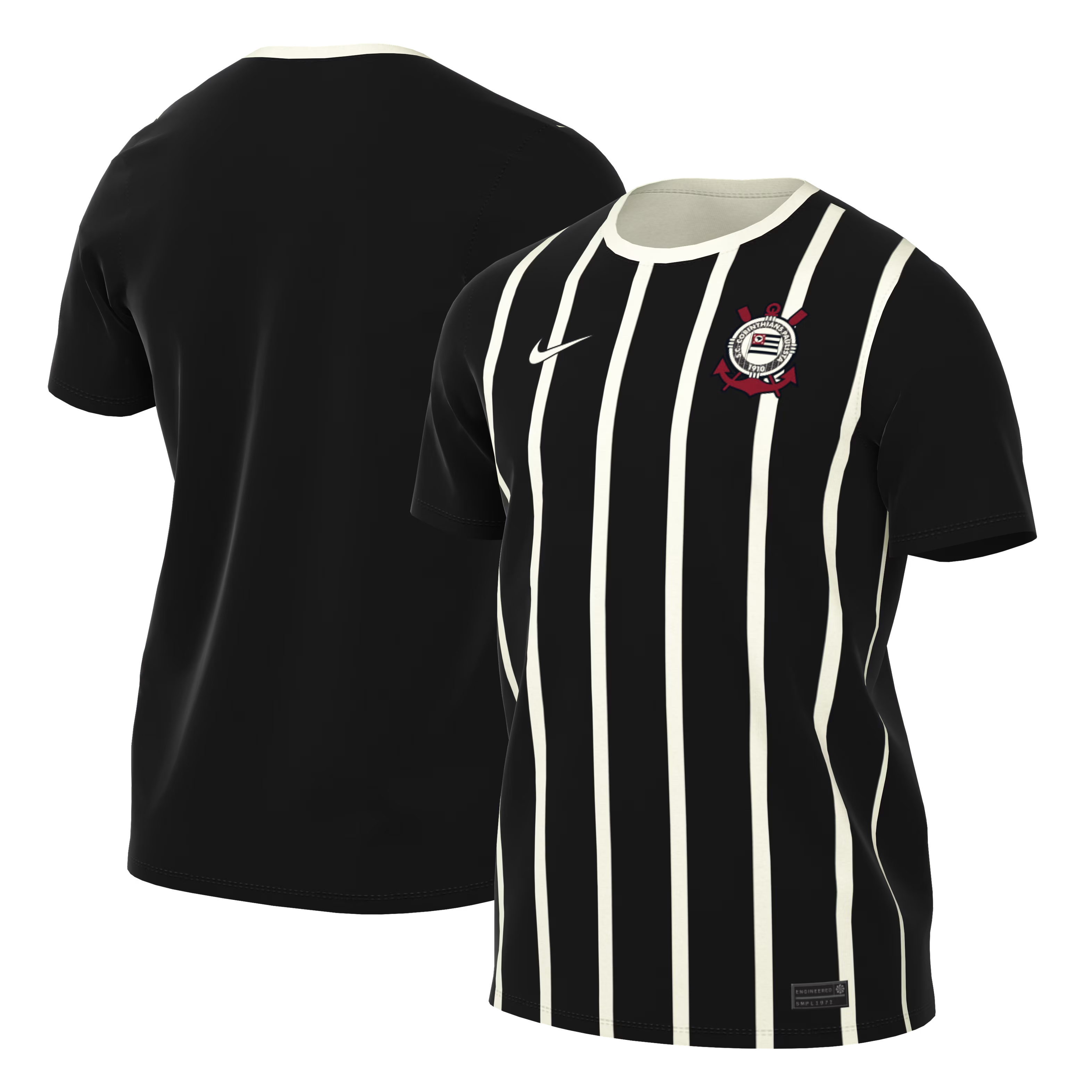 Official Corinthians Custom 2026 Home Replica Jersey - Black - Jersey Teams World