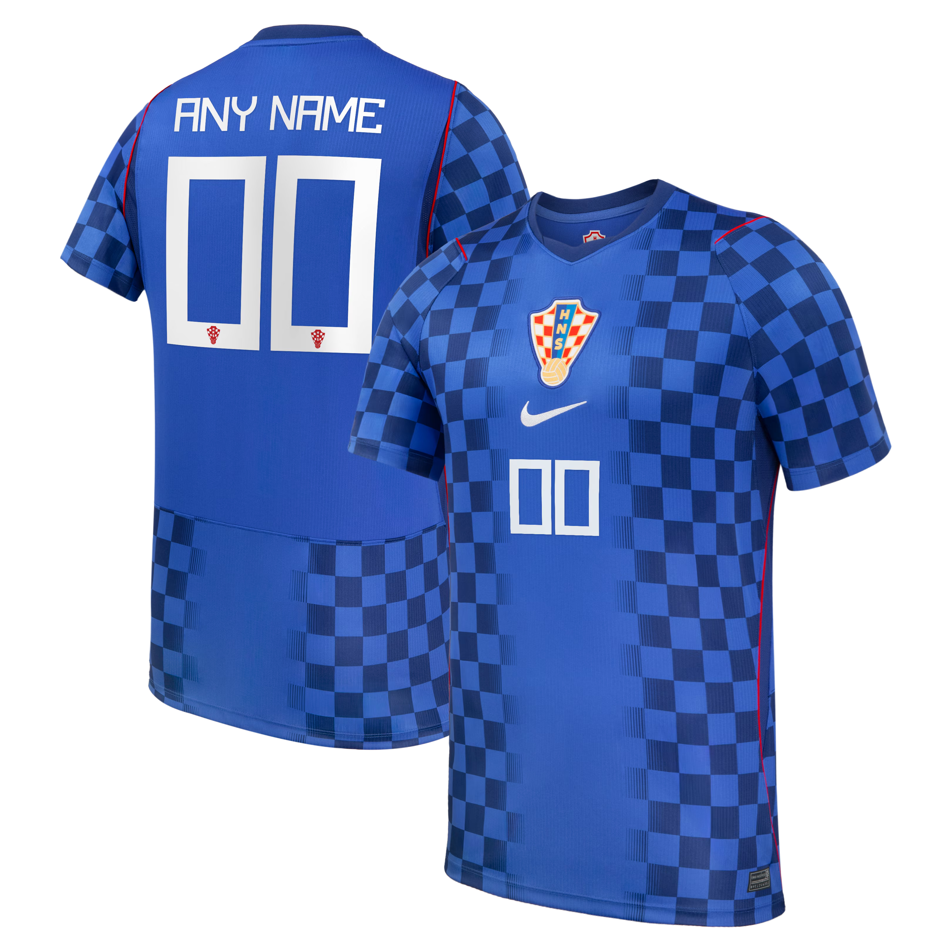 Official Croatia National Team Custom 2026 Away Stadium Replica Custom Jersey - Navy - Jersey Teams World
