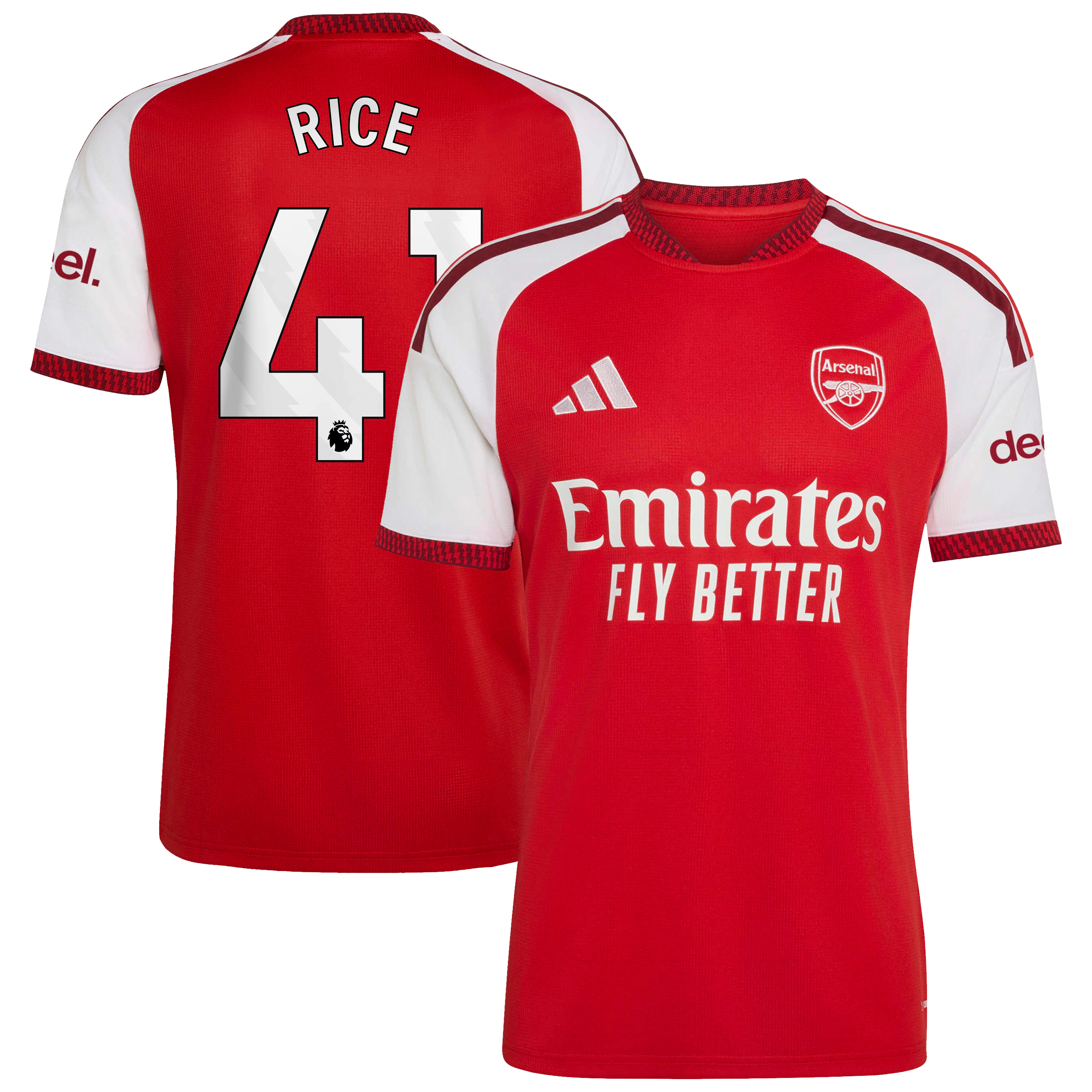 Official Declan Rice Arsenal Jersey Intl - 2026/27 Home  Replica Jersey - Red Midfielder Soccer Gear