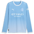 Official Manchester City  2026/27 Home Replica Long Sleeve Custom Jersey - Light Blue - Jersey Teams World