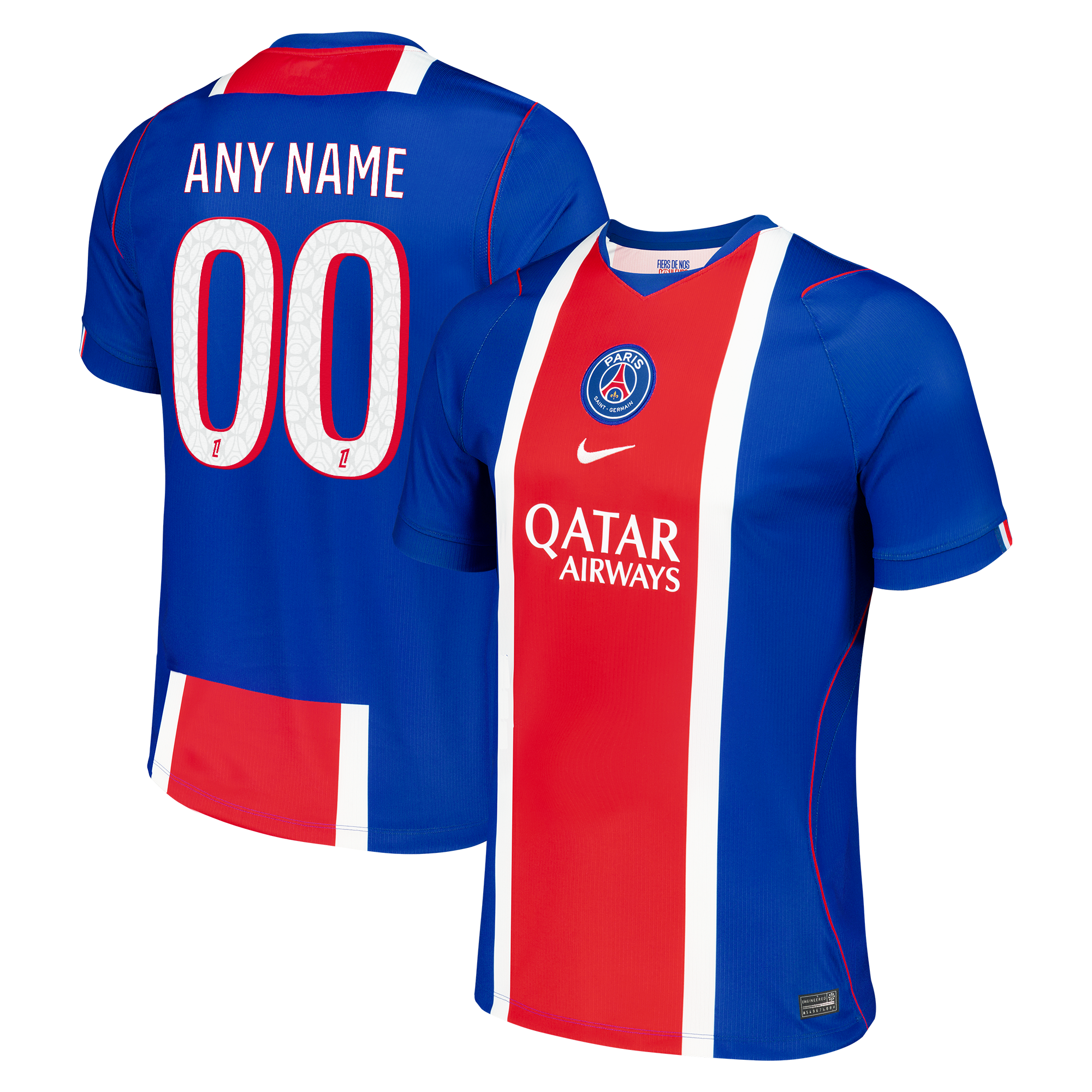 Official Paris Saint-Germain Custom 2026/27 Home Stadium Replica Custom Jersey - Blue - Jersey Teams World