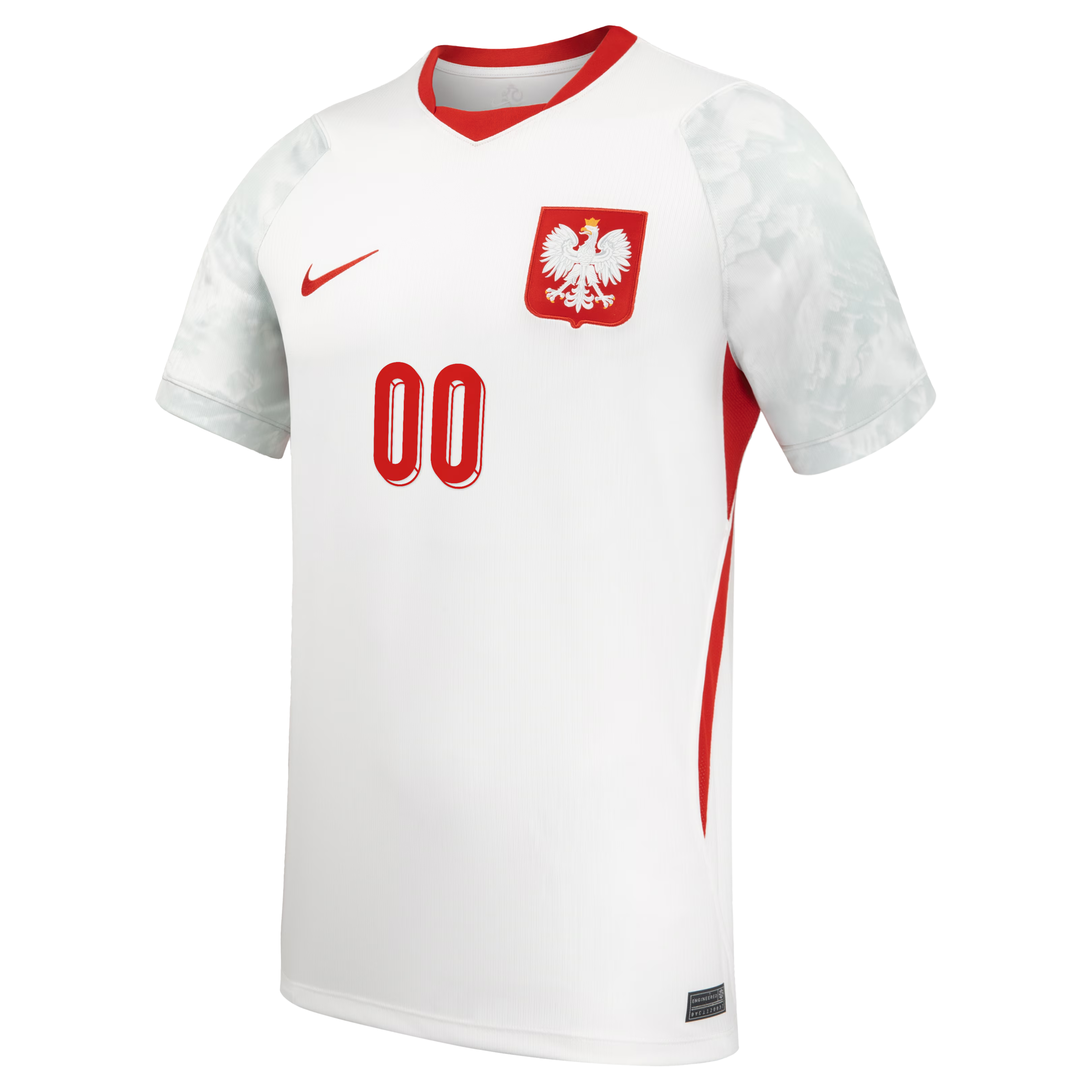 Official Poland National Team Custom 2026 Home Stadium Replica Custom Jersey - White - Jersey Teams World