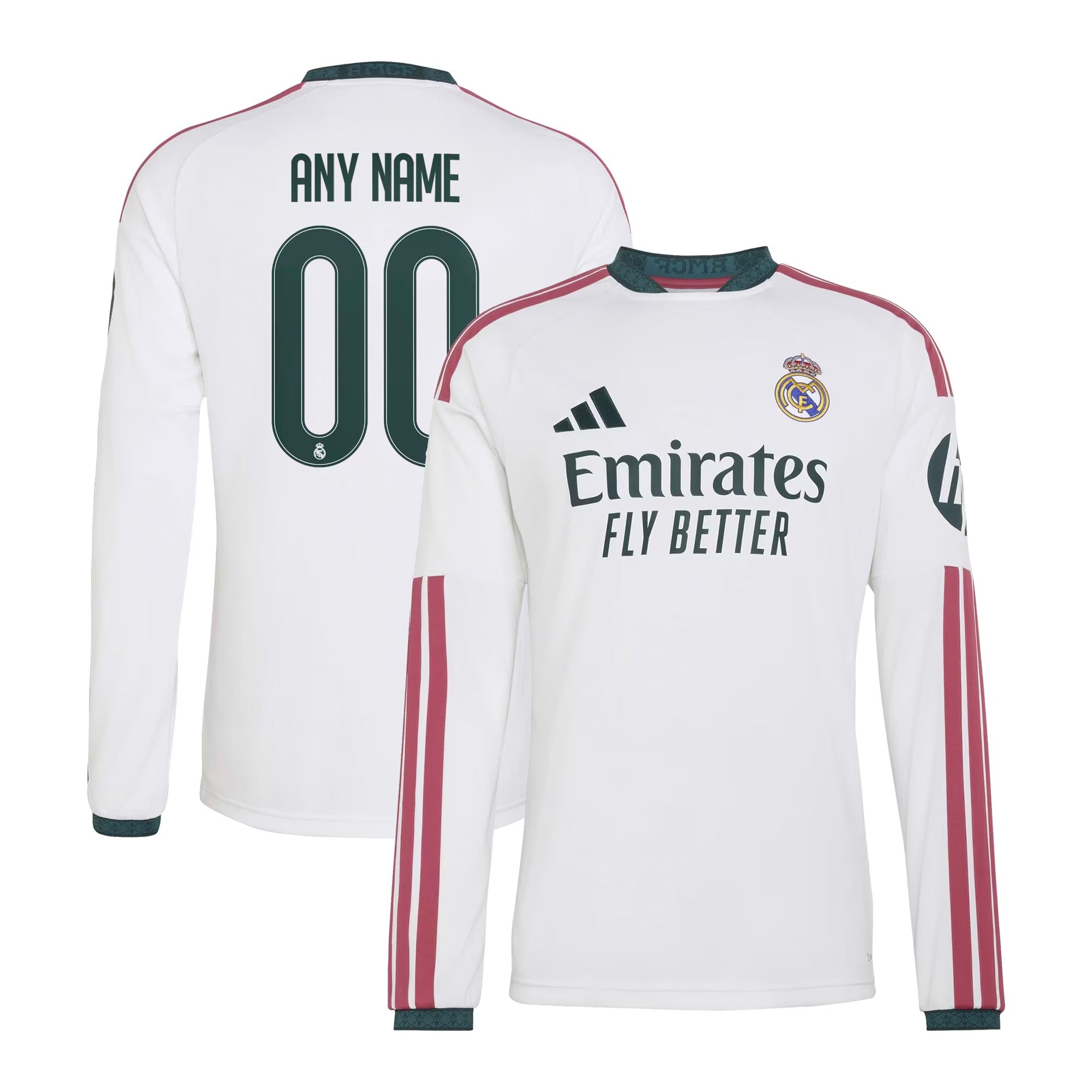 Official Real Madrid Customized 2026/27 Home Replica Custom Long Sleeve Jersey - White - Jersey Teams World