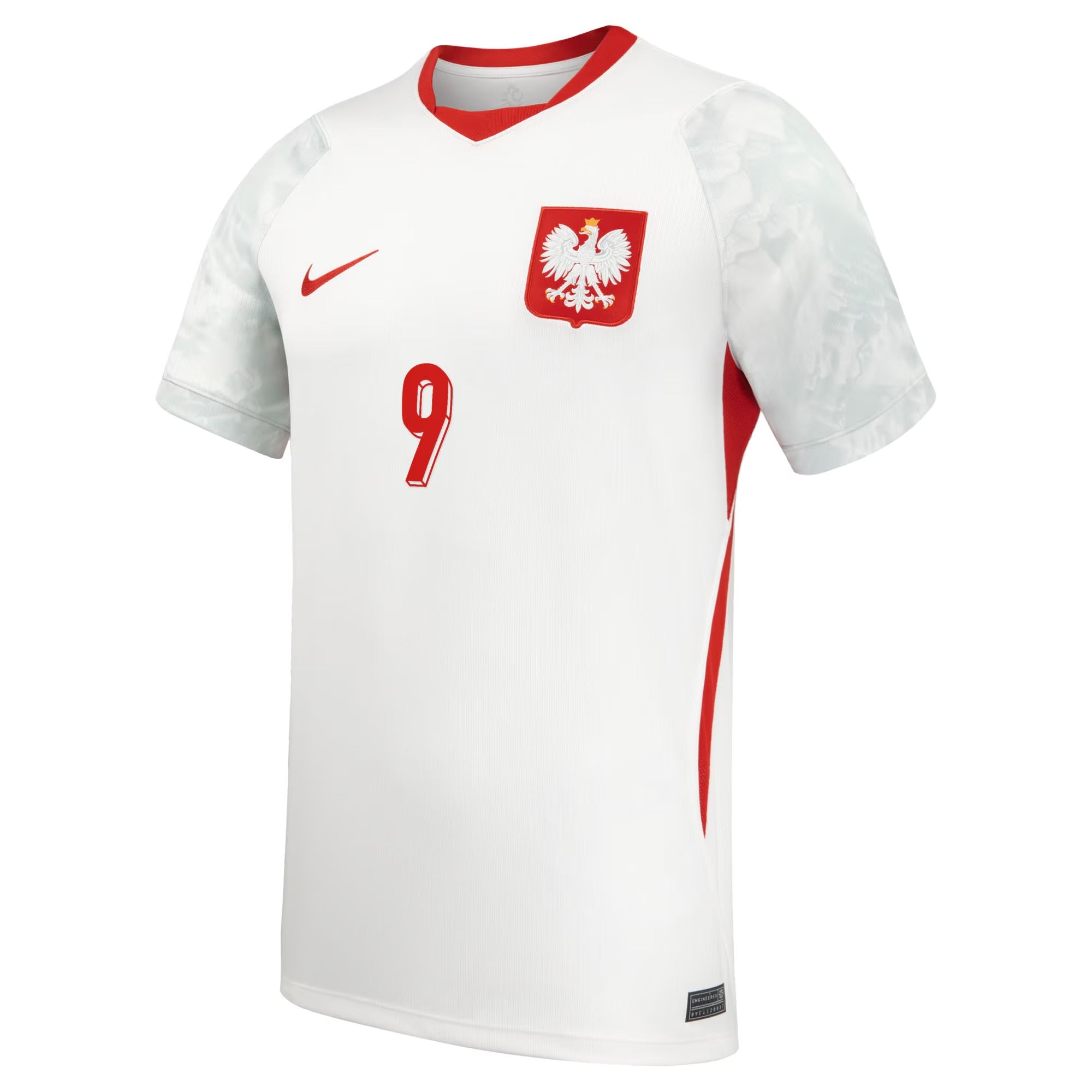 Official Robert Lewandowski Poland National Team Custom 2026 Home Stadium Replica Jersey - White - Jersey Teams World