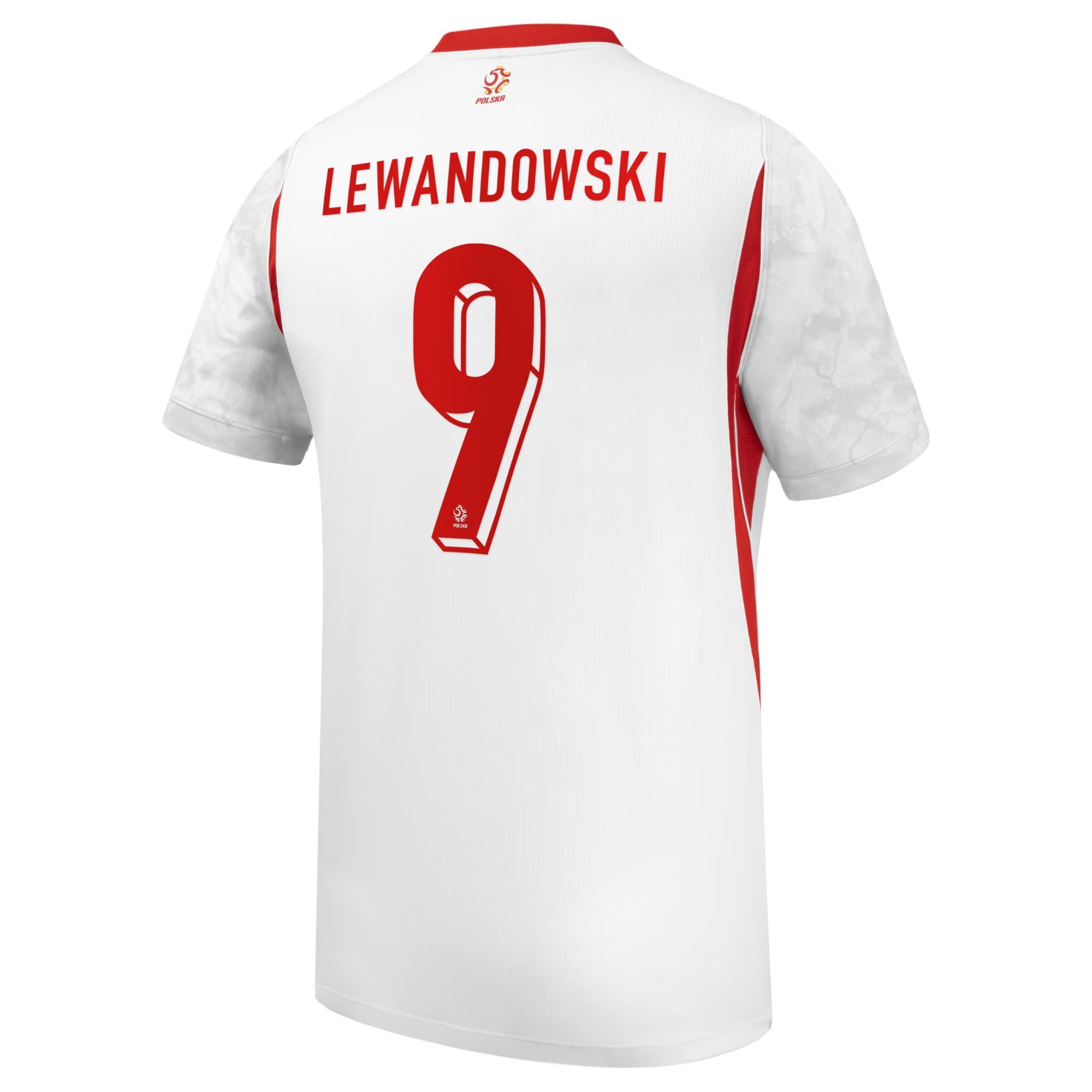 Official Robert Lewandowski Poland National Team Custom 2026 Home Stadium Replica Jersey - White - Jersey Teams World