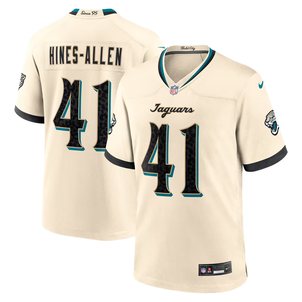 Josh Hines-Allen Jacksonville Jaguars Nike 2026 Rivalries Collection Game Jersey - Natural