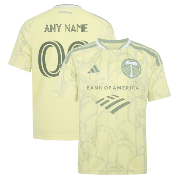 Customized Portland Timbers Youth 2026 Civic Stadium Kit Replica Custom Jersey Yellow
