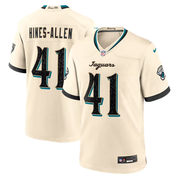 Josh Hines-Allen Jacksonville Jaguars Nike 2026 Rivalries Collection Game Jersey - Natural