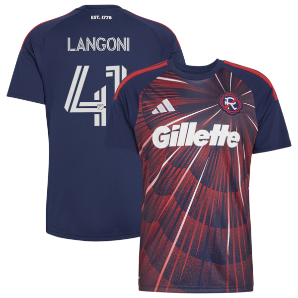 Customized Luca Langoni New England Revolution 2026 Independence Day Replica Jersey Blue