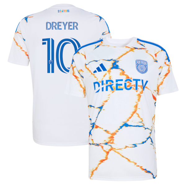 Customized Anders Dreyer San Diego FC 2026 Unprecedented Unity Kit Replica Jersey White