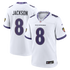 Custom Lamar Jackson Baltimore Ravens Game Jersey White