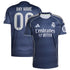Adidas Real Madrid 2025/26 Away Replica Custom Jersey Blue