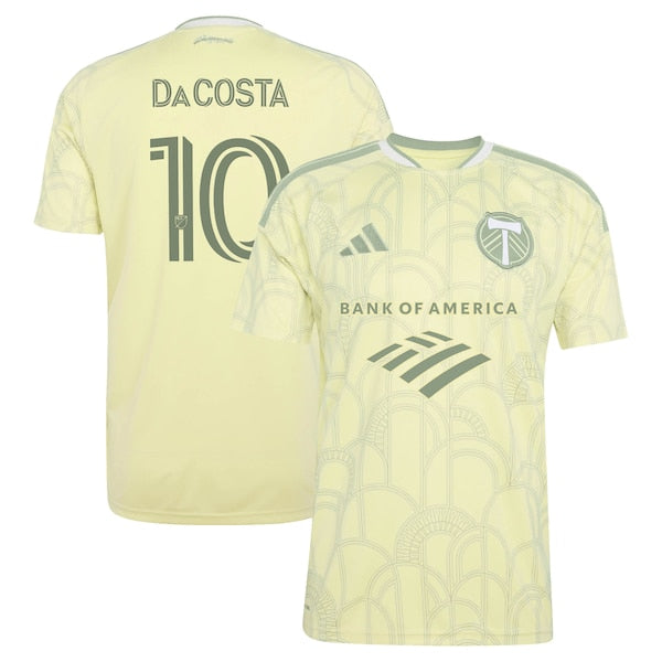 Customized David Da Costa Portland Timbers 2026 Civic Stadium Kit Replica Jersey Yellow