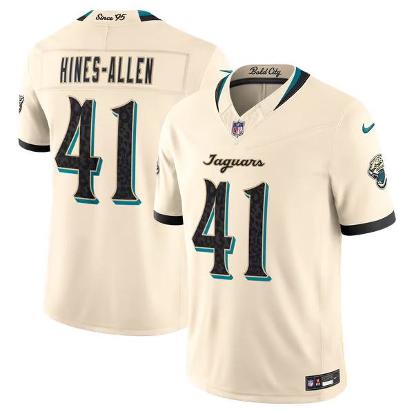 Josh Hines-Allen Jacksonville Jaguars Nike 2026 Rivalries Collection Stitched Limited Jersey - Natural