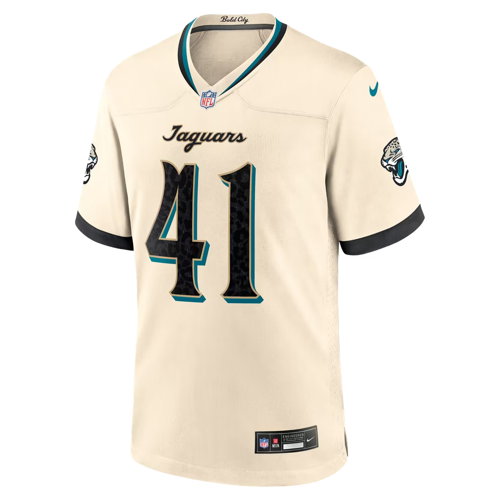 Josh Hines-Allen Jacksonville Jaguars Nike 2026 Rivalries Collection Game Jersey - Natural