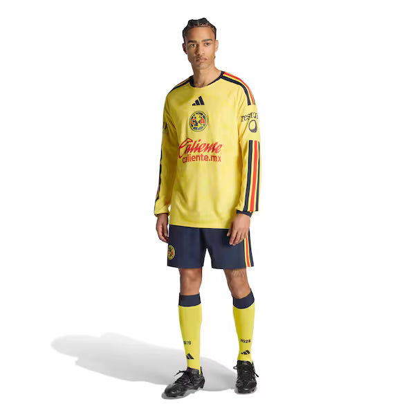 Club America adidas 2026/27 Home On-Field Authentic Long Sleeve Jersey - Yellow