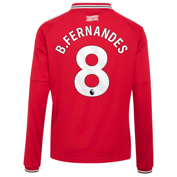 Adidas Bruno Fernandes Manchester United 2026/27 Home Replica Long Sleeve Jersey Red
