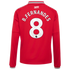 Adidas Bruno Fernandes Manchester United 2026/27 Home Replica Long Sleeve Jersey Red