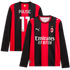 Puma Christian Pulisic AC Milan 2026/27 Home Replica Long Sleeve Jersey Black/Red