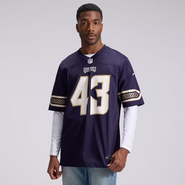 Andrew Van Ginkel Minnesota Vikings Nike 2026 Rivalries Collection Game Jersey - Purple