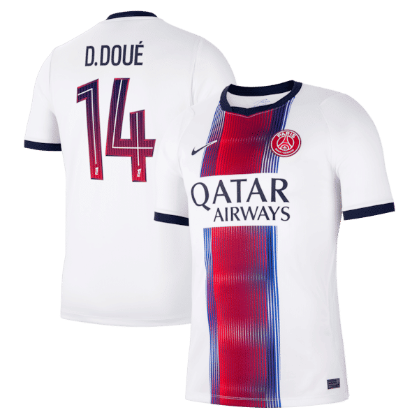 Nike Désiré Doué Paris Saint-Germain 2026/27 Away Stadium Replica Jersey White