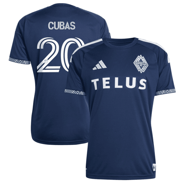Adidas Andrés Cubas Vancouver Whitecaps FC 2026 The Coastal Jersey Replica Blue