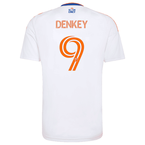 Customized Kevin Denkey FC Cincinnati 2026 The Seven Hills Kit Replica Jersey White