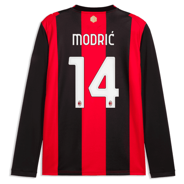 Puma Luka Modrić AC Milan 2026/27 Home Replica Long Sleeve Jersey Black/Red