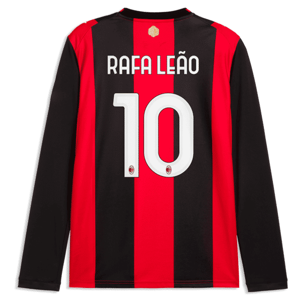 Puma Rafael Leão AC Milan 2026/27 Home Replica Long Sleeve Jersey Black/Red