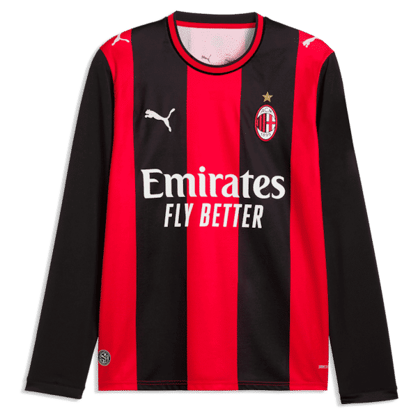 Puma Luka Modrić AC Milan 2026/27 Home Replica Long Sleeve Jersey Black/Red