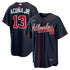 Custom Ronald Acuña Jr. Atlanta Braves Alternate Replica Jersey Navy